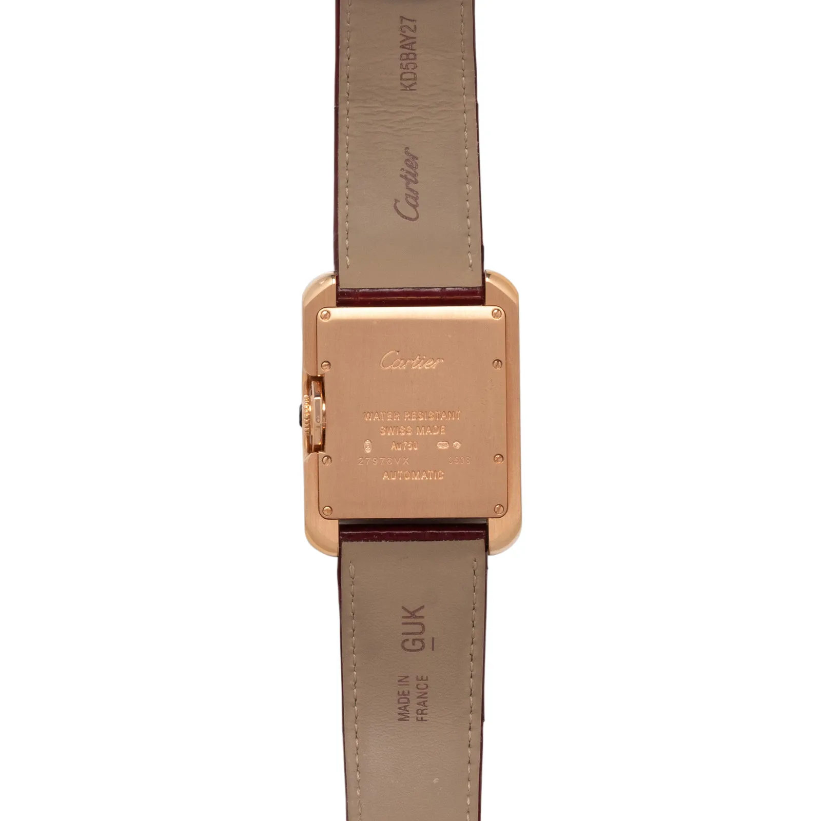 Cartier Tank Anglaise 3508 30mm Rose gold Silver 2