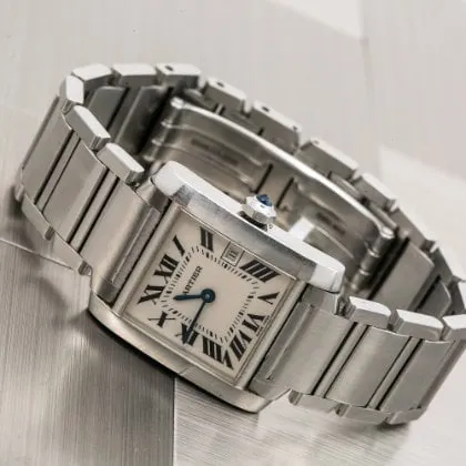 Cartier Tank Française W51011Q3 25mm Stainless steel White