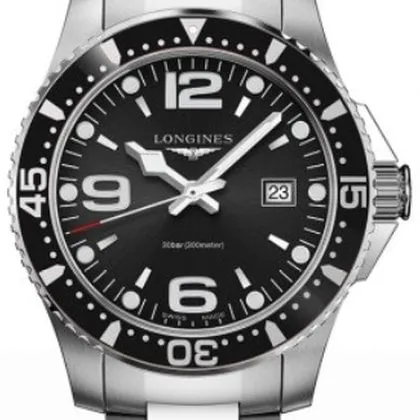 Longines HydroConquest L3.730.4.56.6 39mm Stainless steel Black