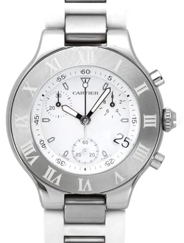 Cartier 21 Chronoscaph W10184U2 38.5mm Stainless steel White