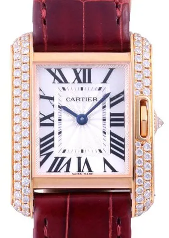 Cartier Tank WT100013 30mm Rose gold Silver