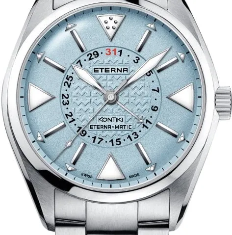 Eterna Kontiki E.1592-4 42mm Stainless steel Blue