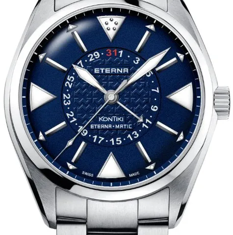 Eterna Kontiki E.1592-2 42mm Stainless steel Blue