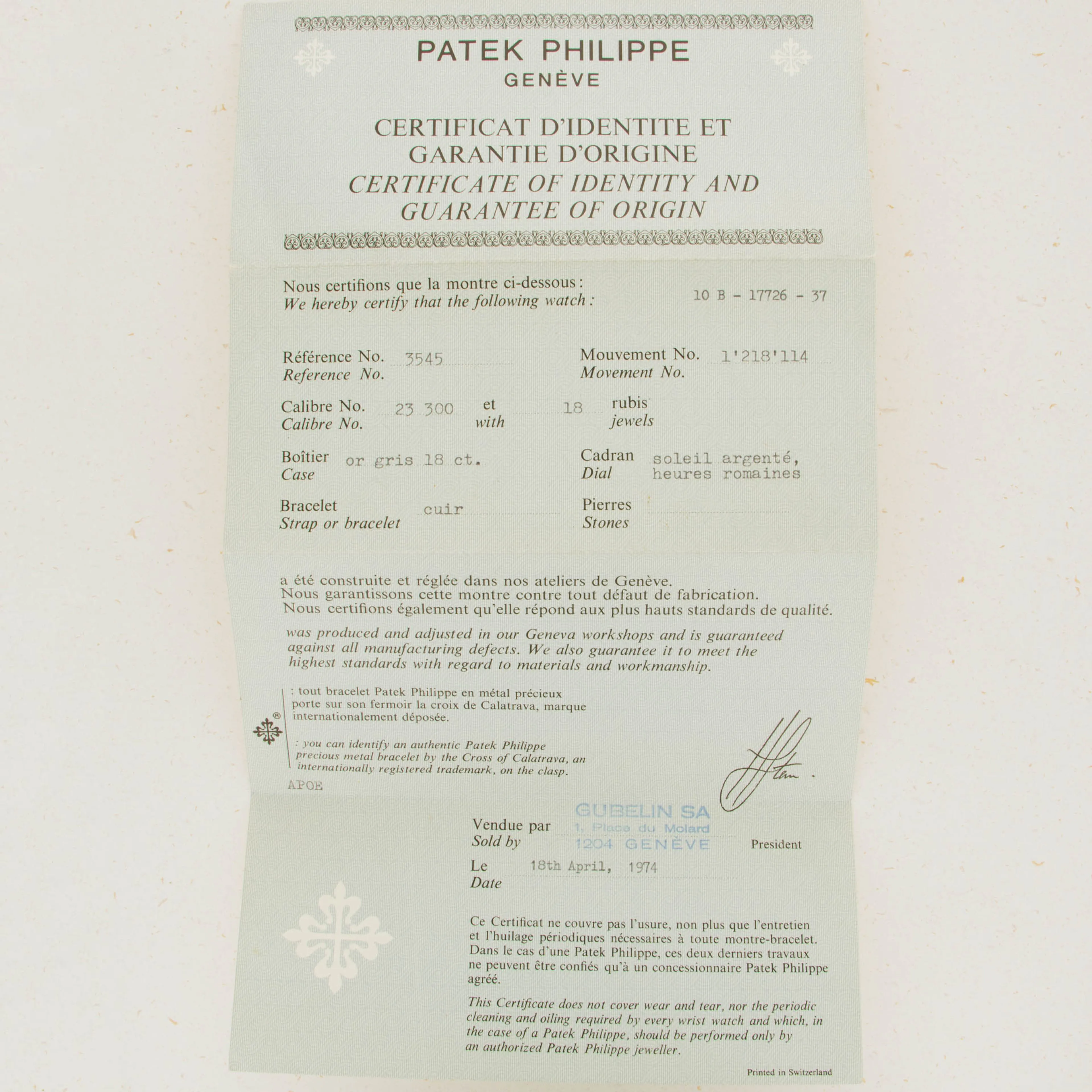 Patek Philippe Ellipse 3545 32mm White gold White 11