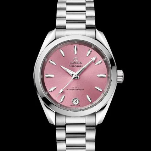 Omega Aqua Terra 220.10.34.20.10.003 34mm Stainless steel Pink