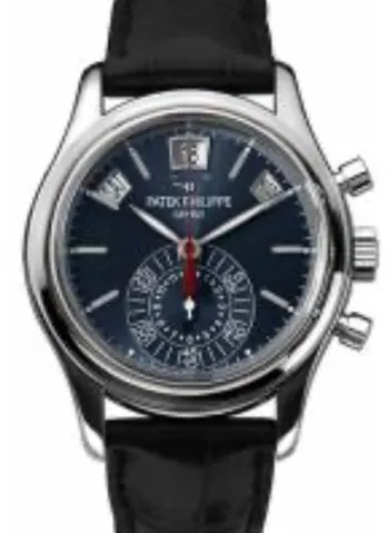 Patek Philippe Annual Calendar Chronograph 5960G-010 40.5mm White gold Blue