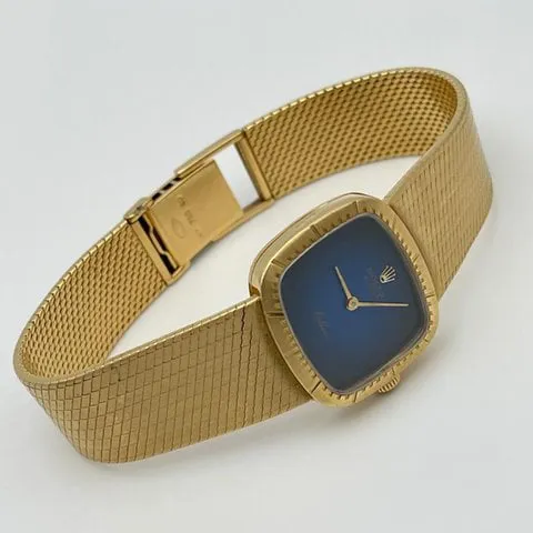 Rolex Cellini 24mm Yellow gold Blue