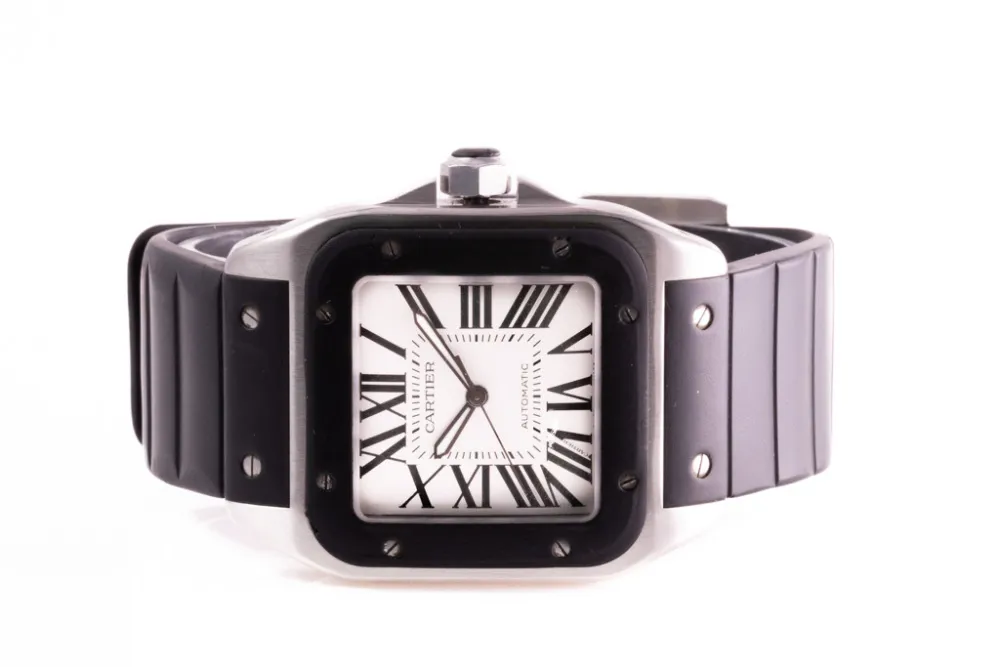 Cartier Santos 100 W20121U2 39mm Stainless steel White