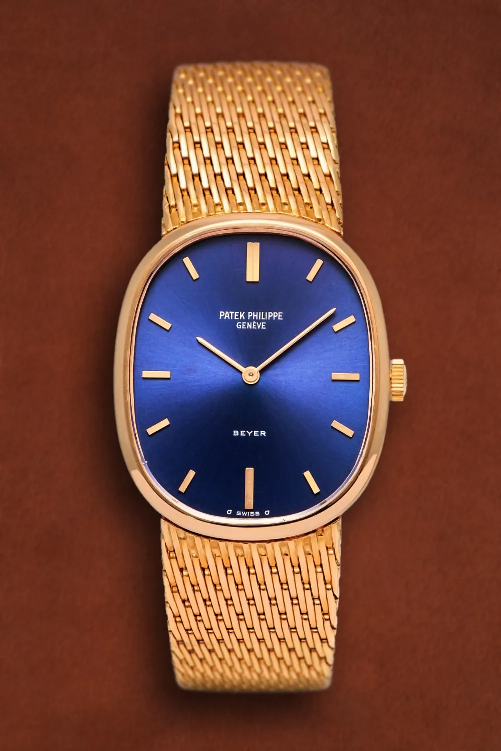 Patek Philippe 3748 27mm Yellow gold Blue