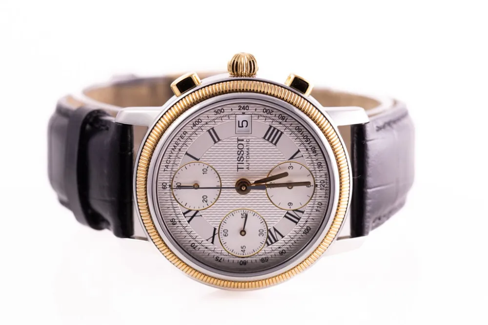 Tissot Bridgeport T71.0.427.33 37mm Yellow gold and Stainless steel Silver