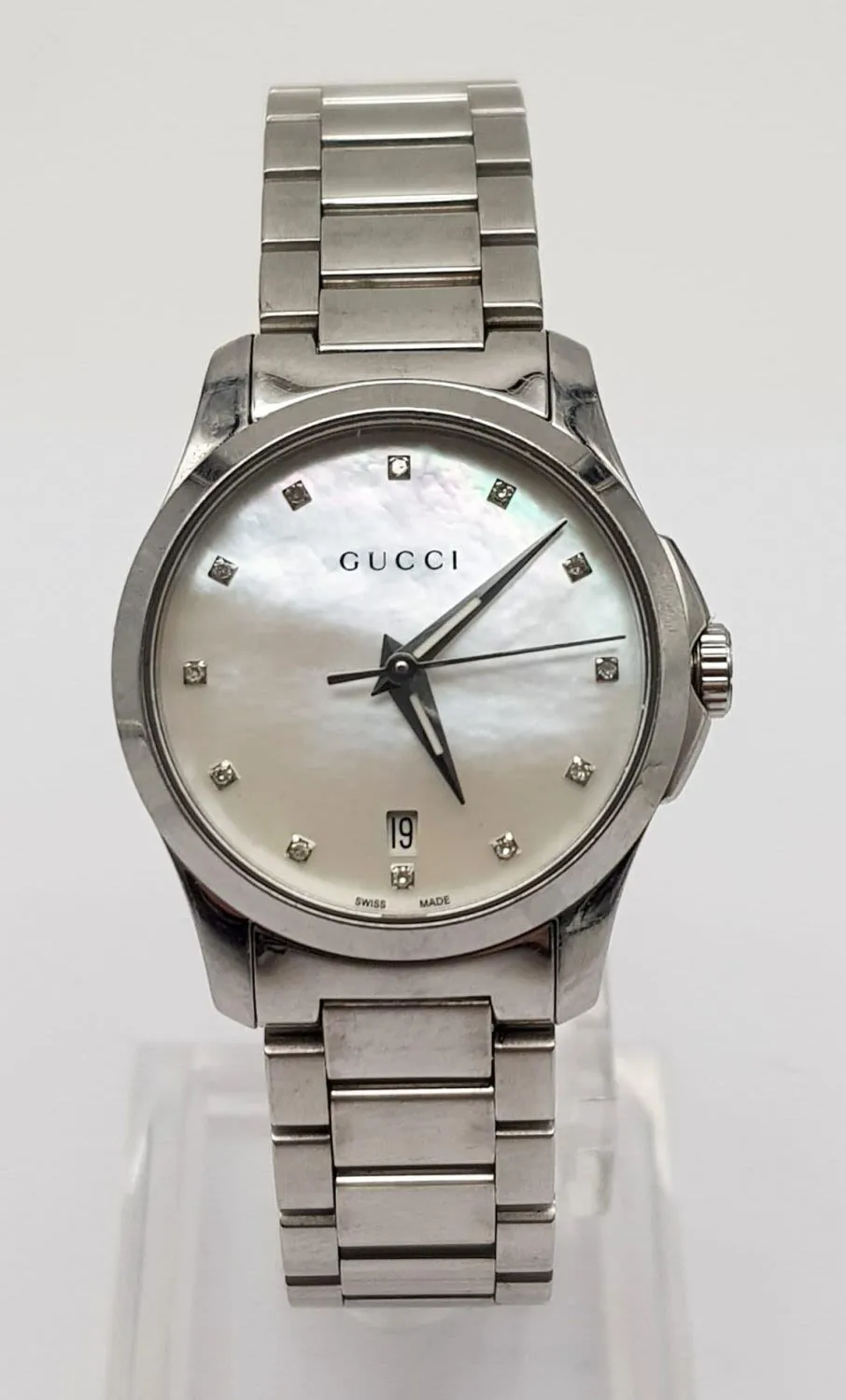 Gucci G-Timeless 126.5 Stainless steel Mother-of-pearl