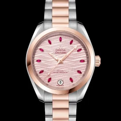 Omega Aqua Terra 220.20.34.20.60.001 34mm Yellow gold and Stainless steel Pink