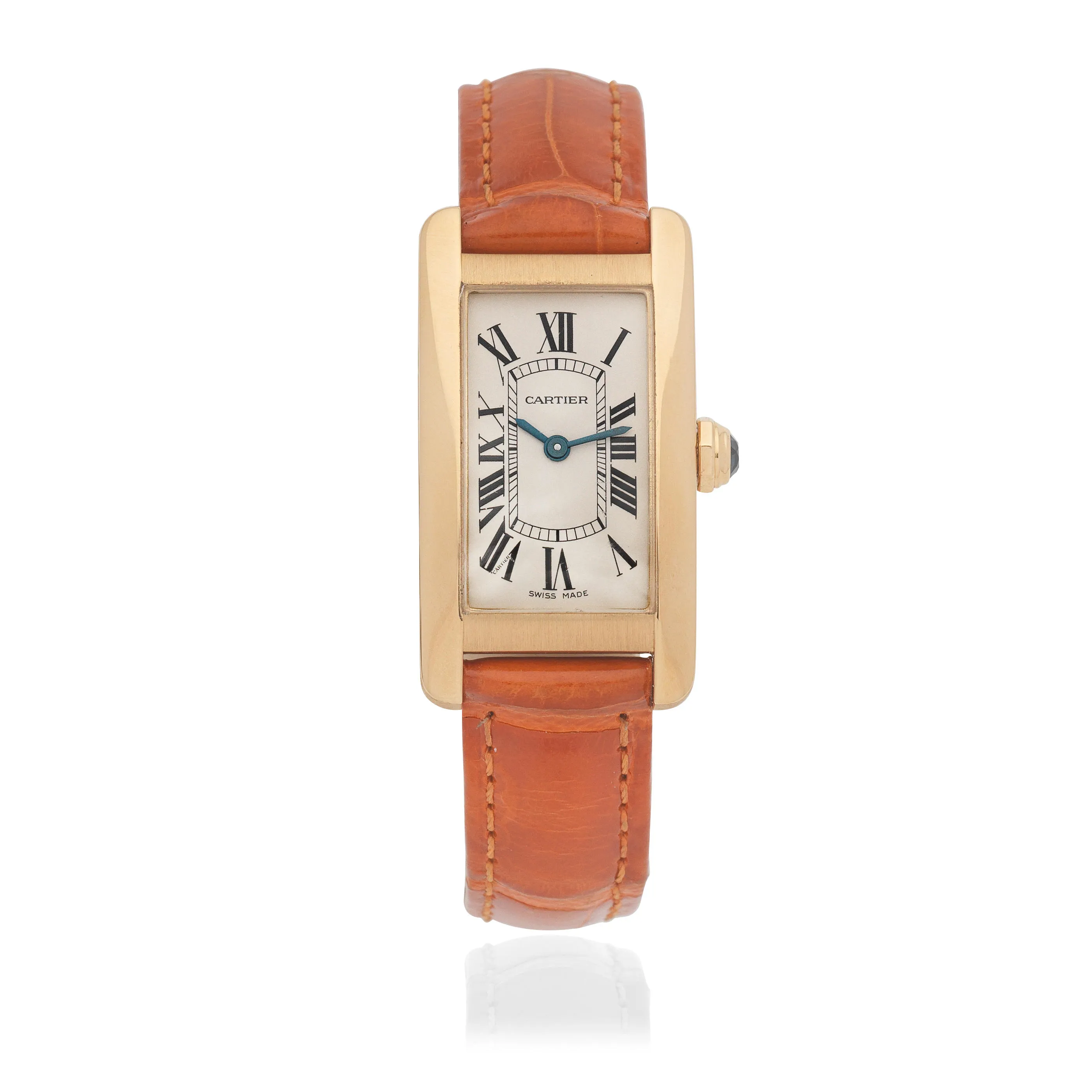 Cartier Tank 1710 19mm Yellow gold Silver