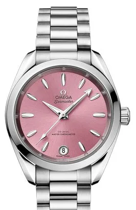 Omega Aqua Terra 220.10.34.20.10.003 34mm Stainless steel Pink