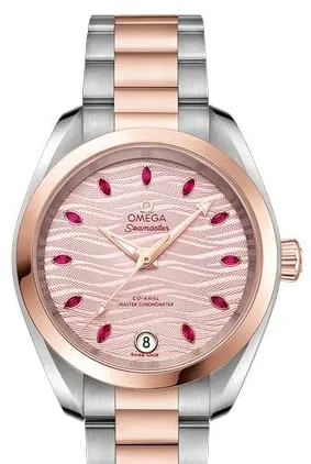 Omega Aqua Terra 220.20.34.20.60.001 34mm Stainless steel Pink