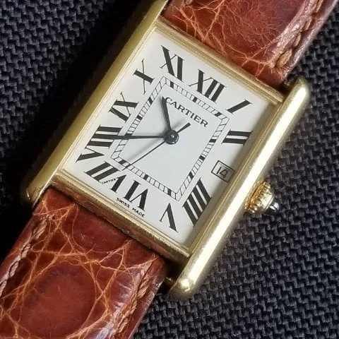 Cartier Tank 2441 25mm Yellow gold White