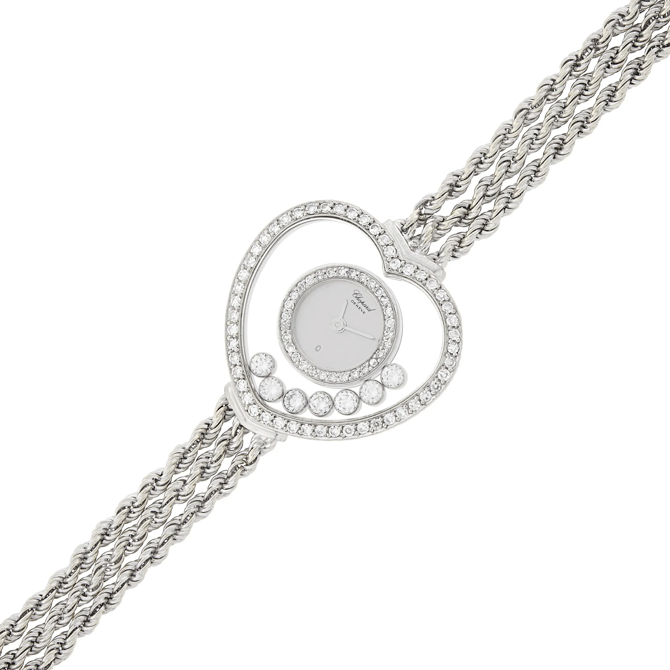 Chopard Happy Diamonds 24mm White gold Silver