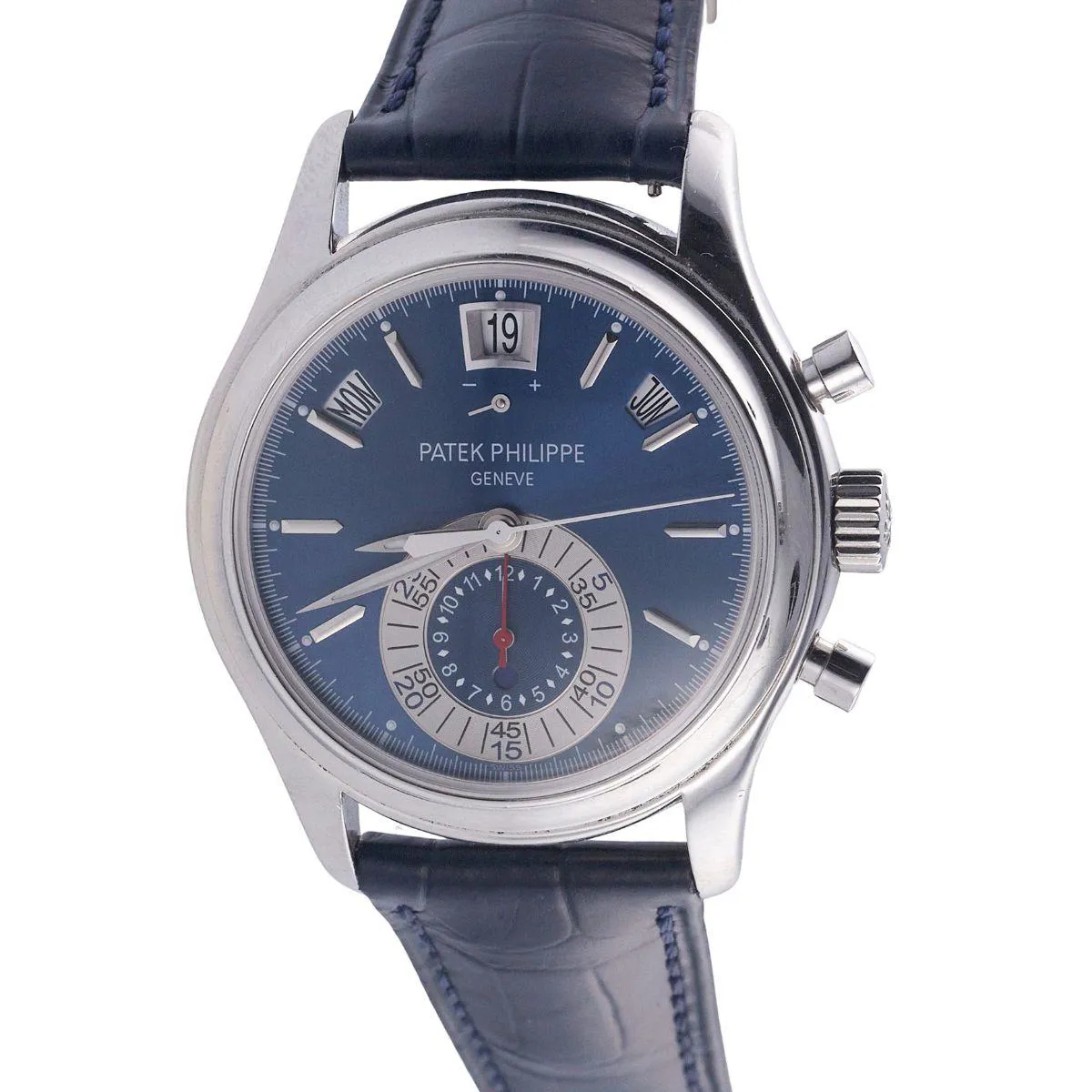 Patek Philippe Annual Calendar Chronograph 5960P 40mm Platinum Blue