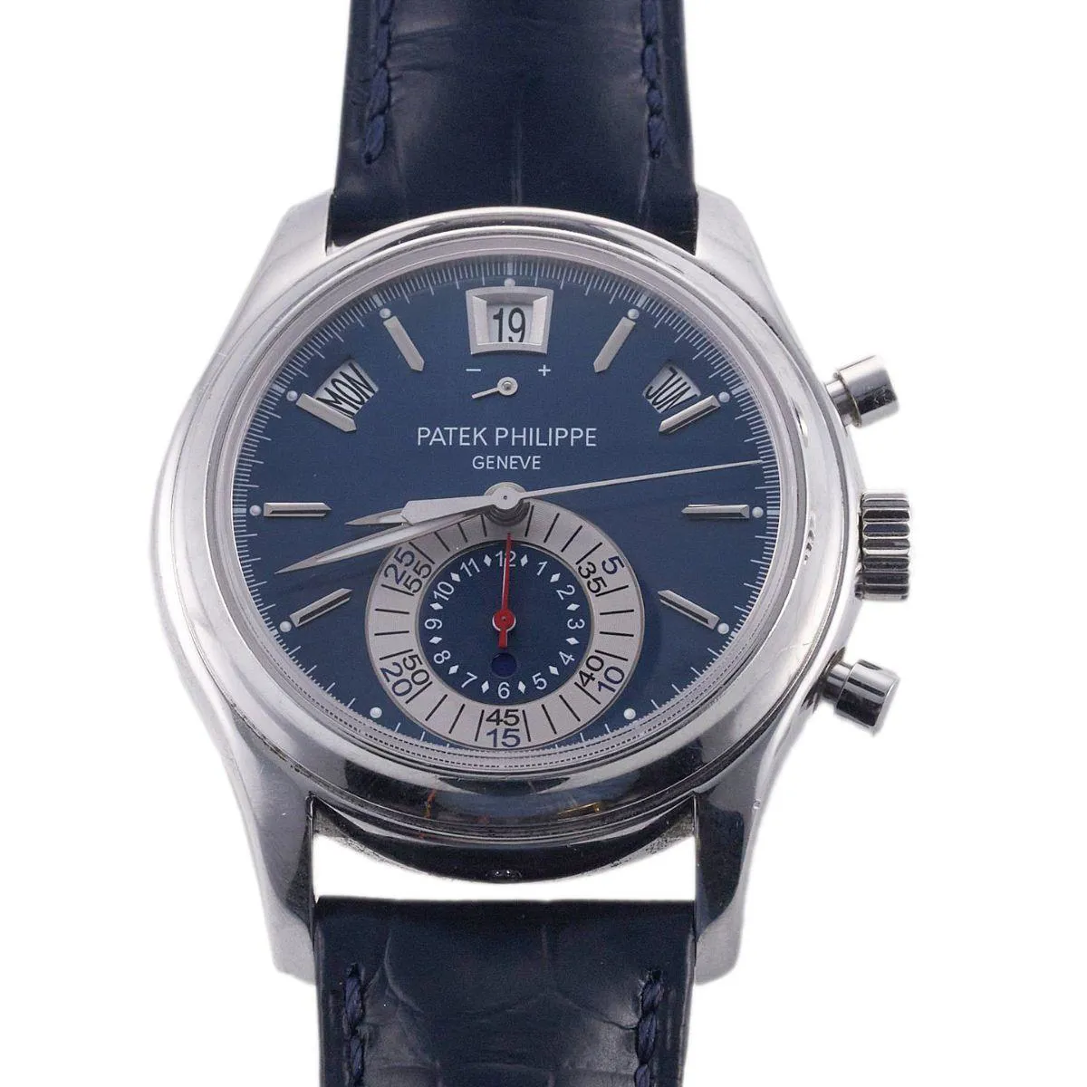 Patek Philippe Annual Calendar Chronograph 5960P 40mm Platinum Blue 1