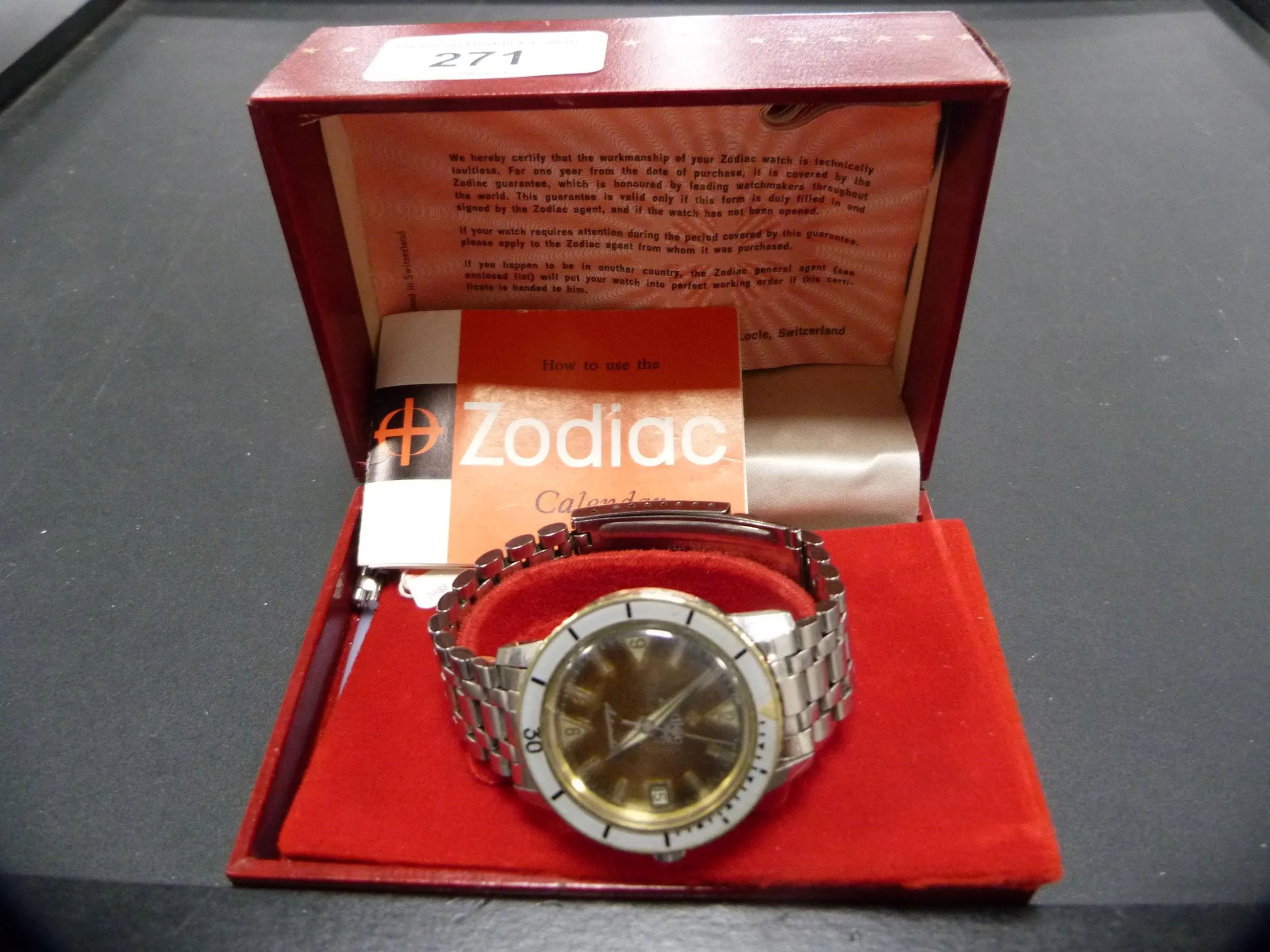 Zodiac Sea Wolf Stainless steel Brown