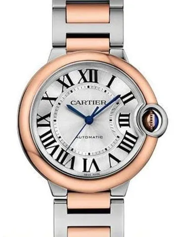 Cartier Ballon Bleu W2BB0023 33mm Yellow gold and Stainless steel Silver