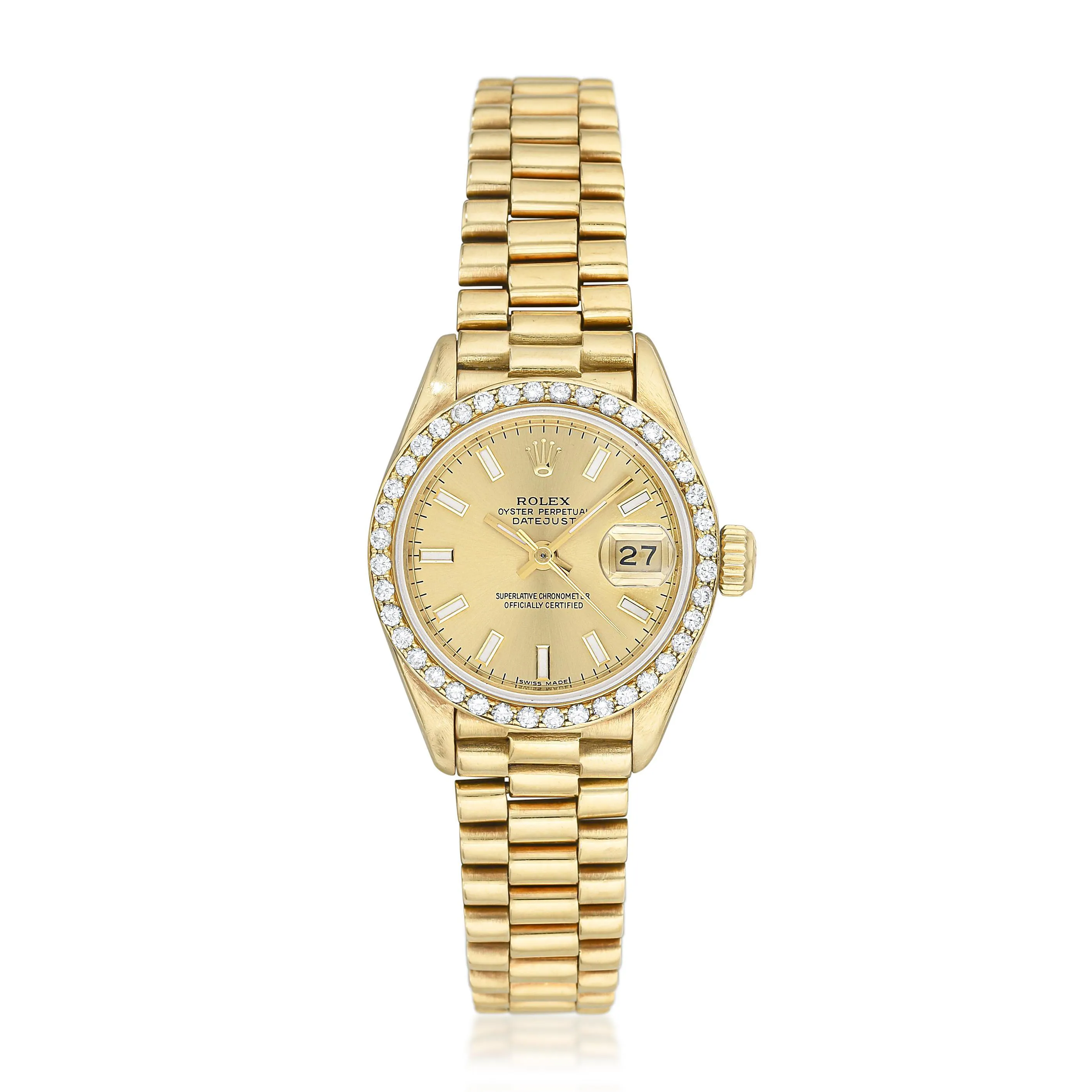 Rolex Lady-Datejust 69138 26mm Yellow gold Champagne