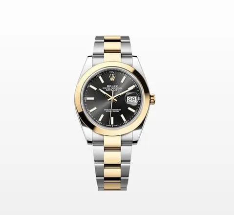 Rolex Datejust 41 126303 41mm Yellow gold and Stainless steel Black