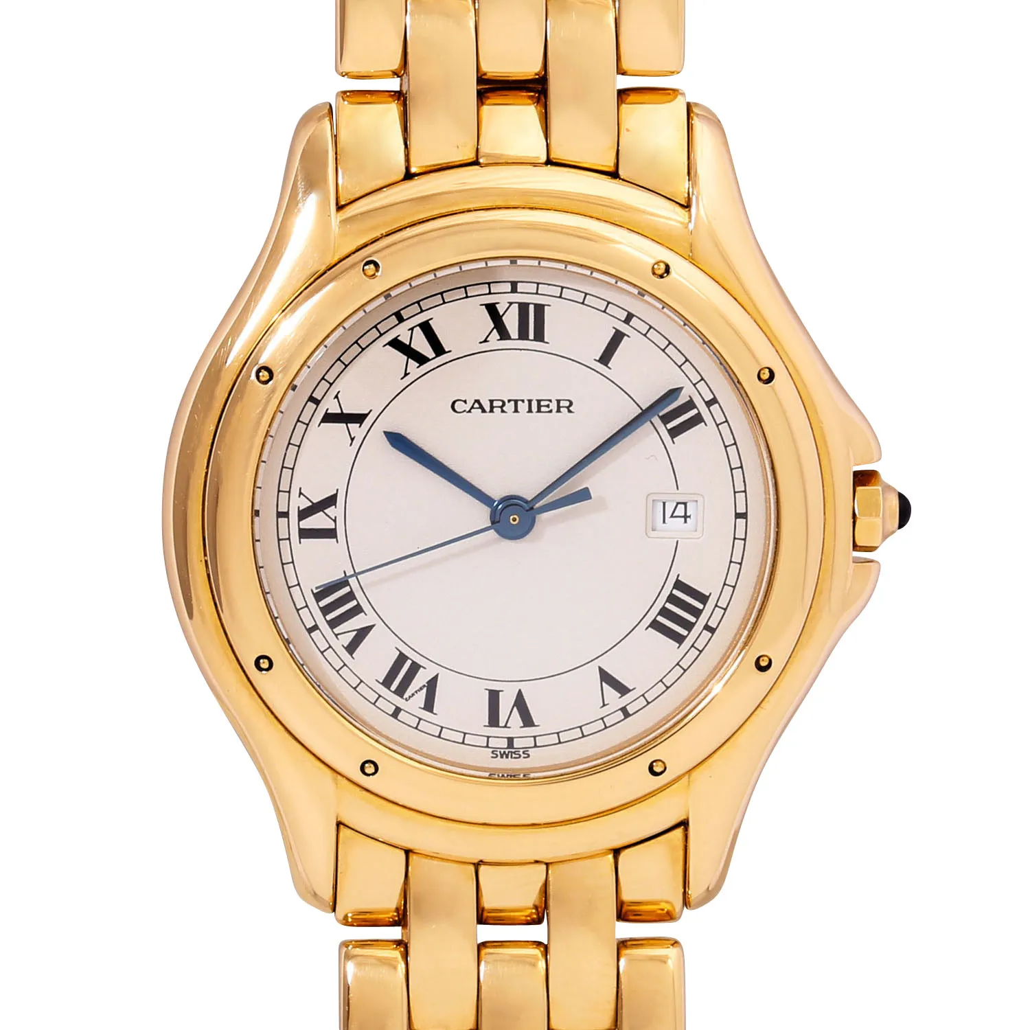 Cartier Cougar 887904 33mm Yellow gold White