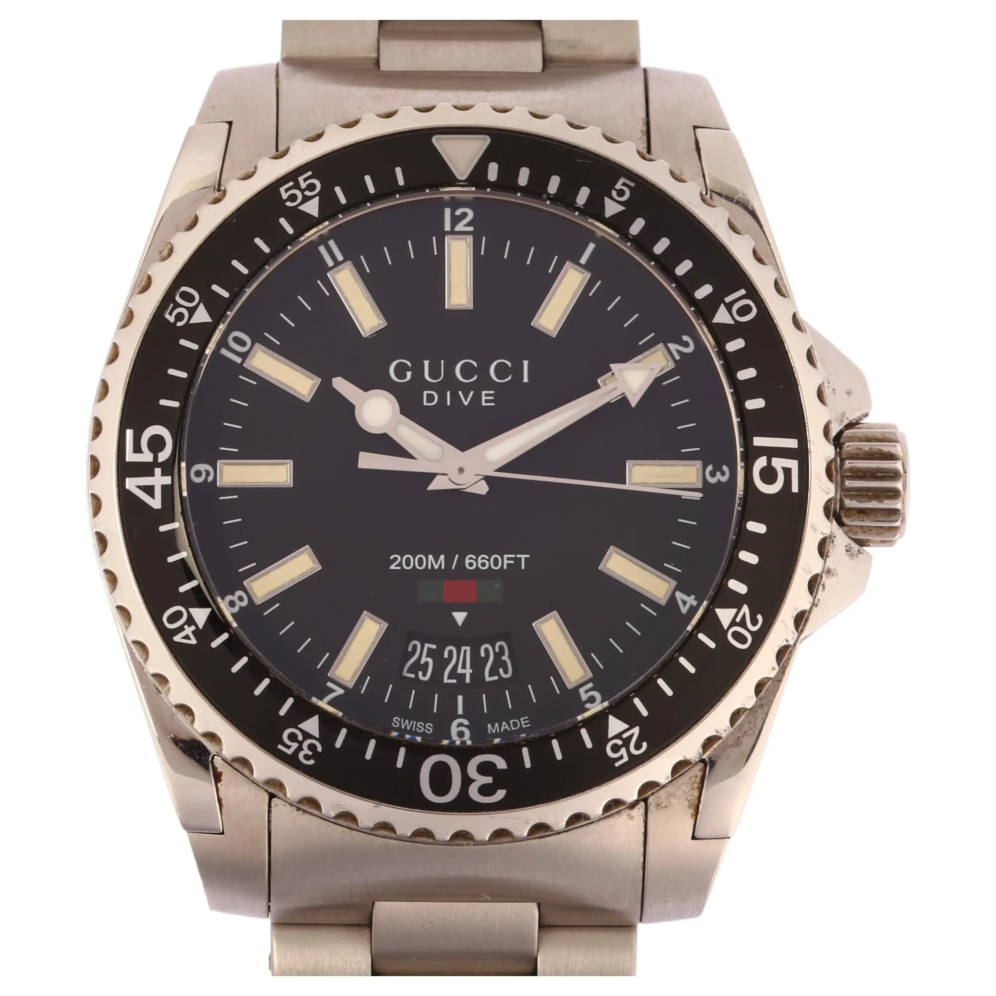 Gucci Dive 136.3 40mm Stainless steel Black