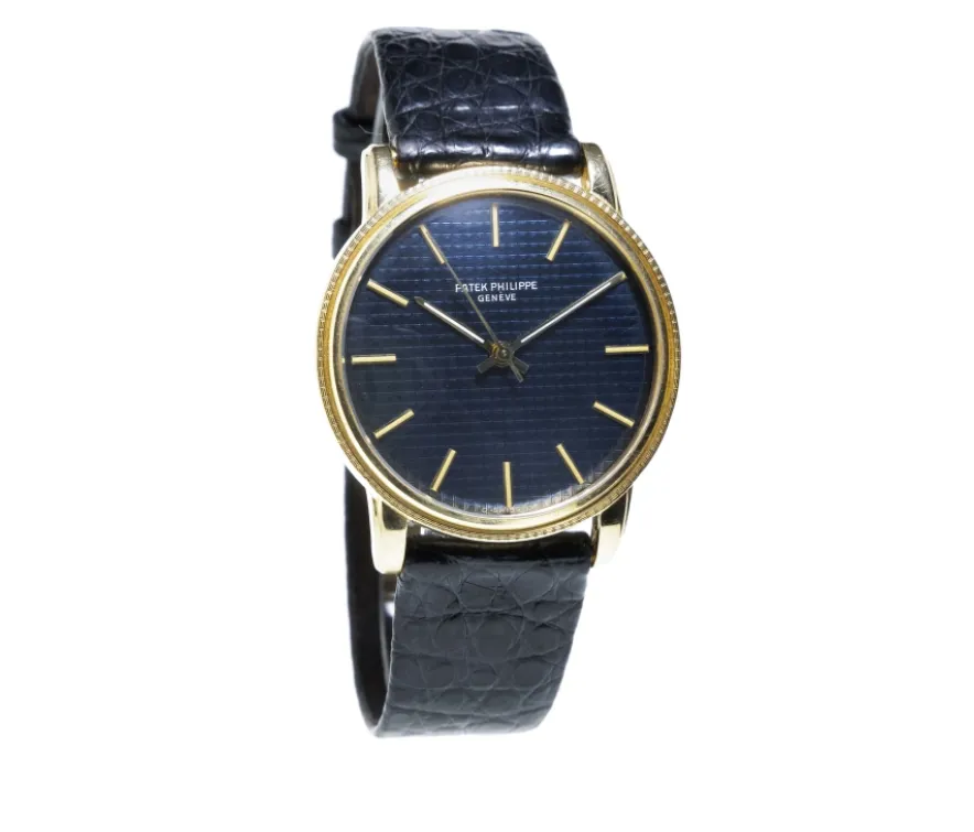 Patek Philippe Calatrava 3563/3 34mm Yellow gold Blue