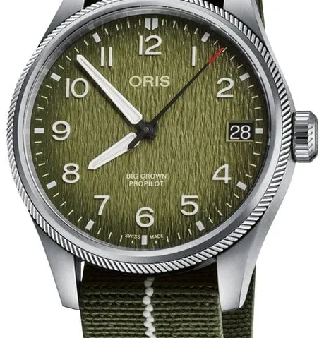 Oris ProPilot 01 751 7761 4187-Set 41mm Stainless steel Green