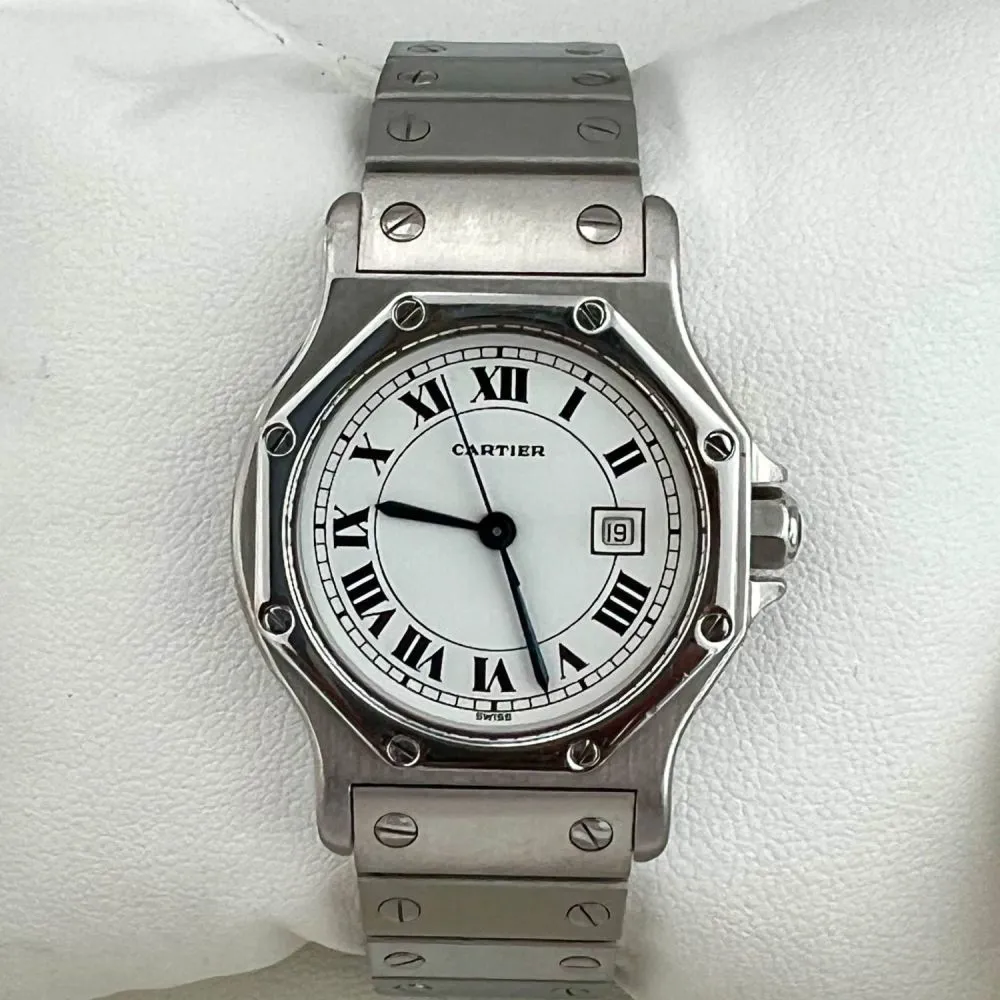 Cartier Santos 0906 30mm Stainless steel White