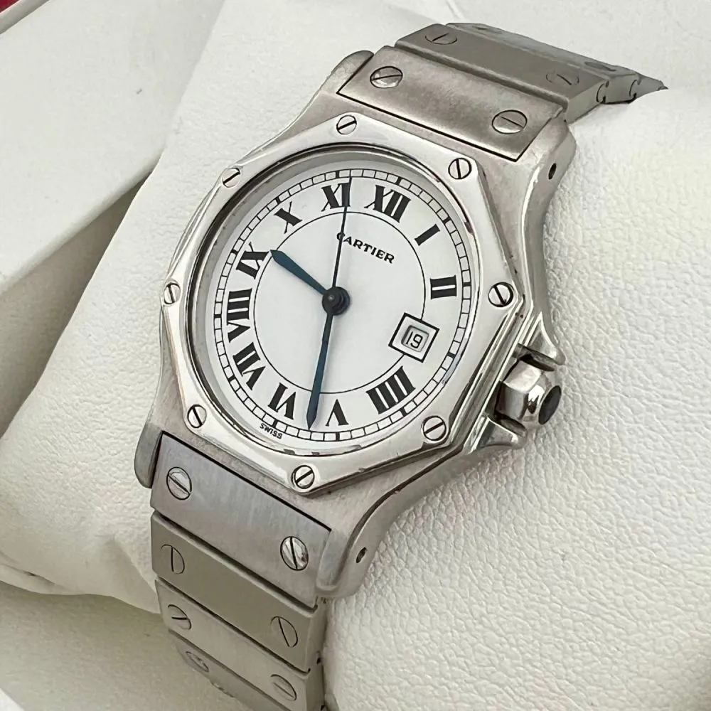 Cartier Santos 0906 30mm Stainless steel White 1