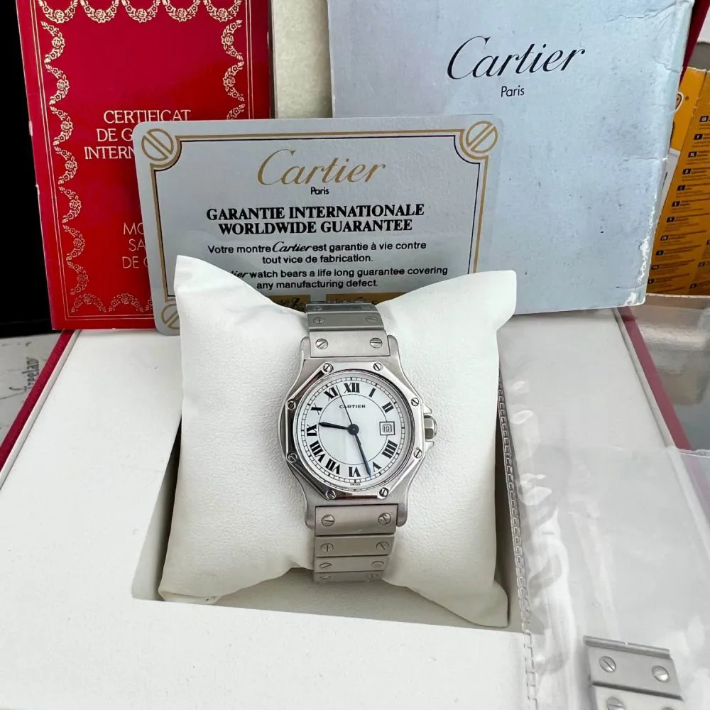 Cartier Santos 0906 30mm Stainless steel White 6