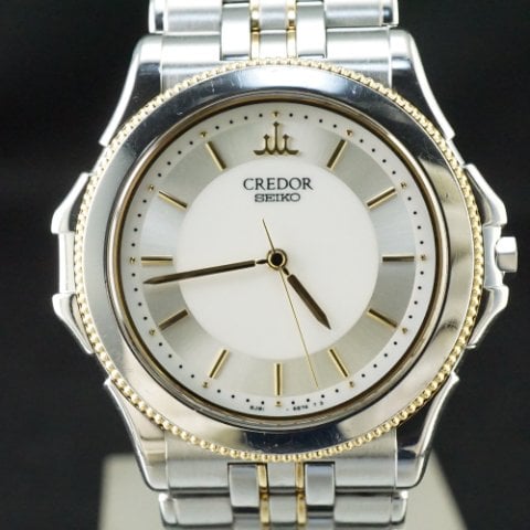 Seiko Credor 8J81-6B60 Yellow gold and Stainless steel White