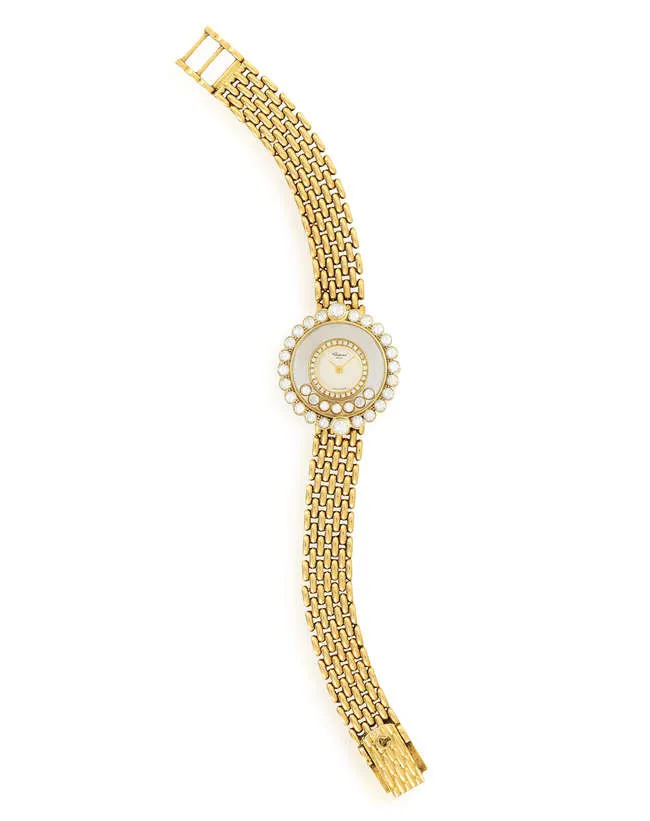 Chopard Happy Diamonds 27mm Yellow gold Cream 1