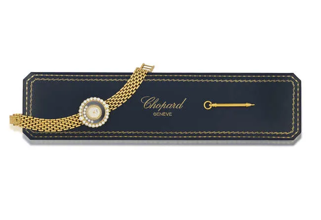 Chopard Happy Diamonds 27mm Yellow gold Cream 2