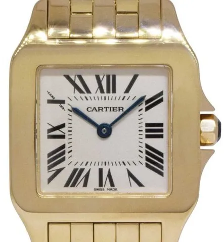 Cartier Santos 2702 26mm Yellow gold Silver