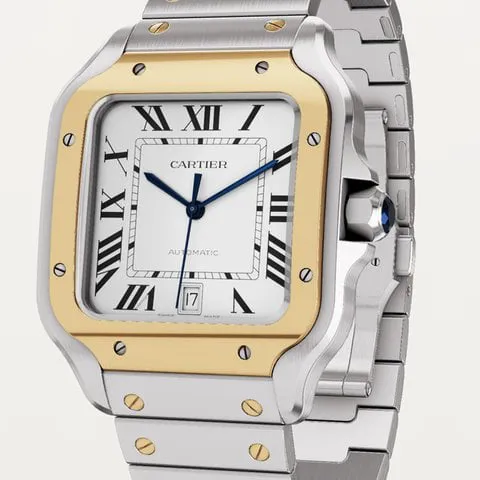 Cartier Santos W2SA0009 40mm Yellow gold and Stainless steel Silver