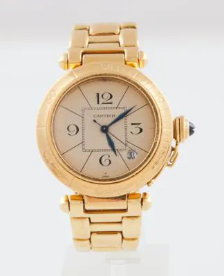 Cartier Pasha 1989 38mm Yellow gold Beige