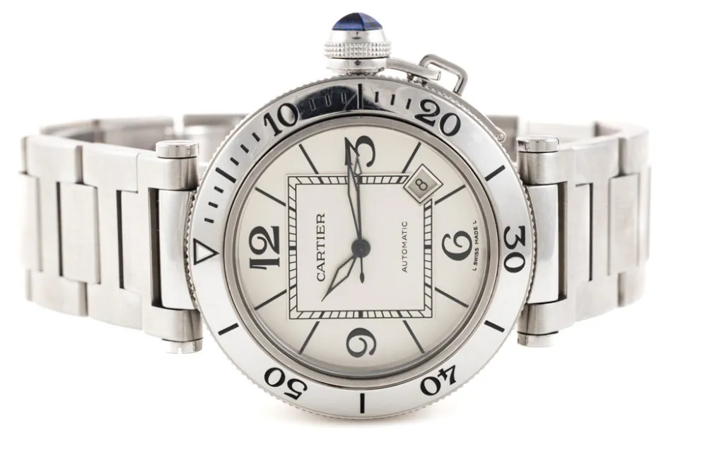 Cartier Pasha W31080M7 2790 40mm Stainless steel Silver