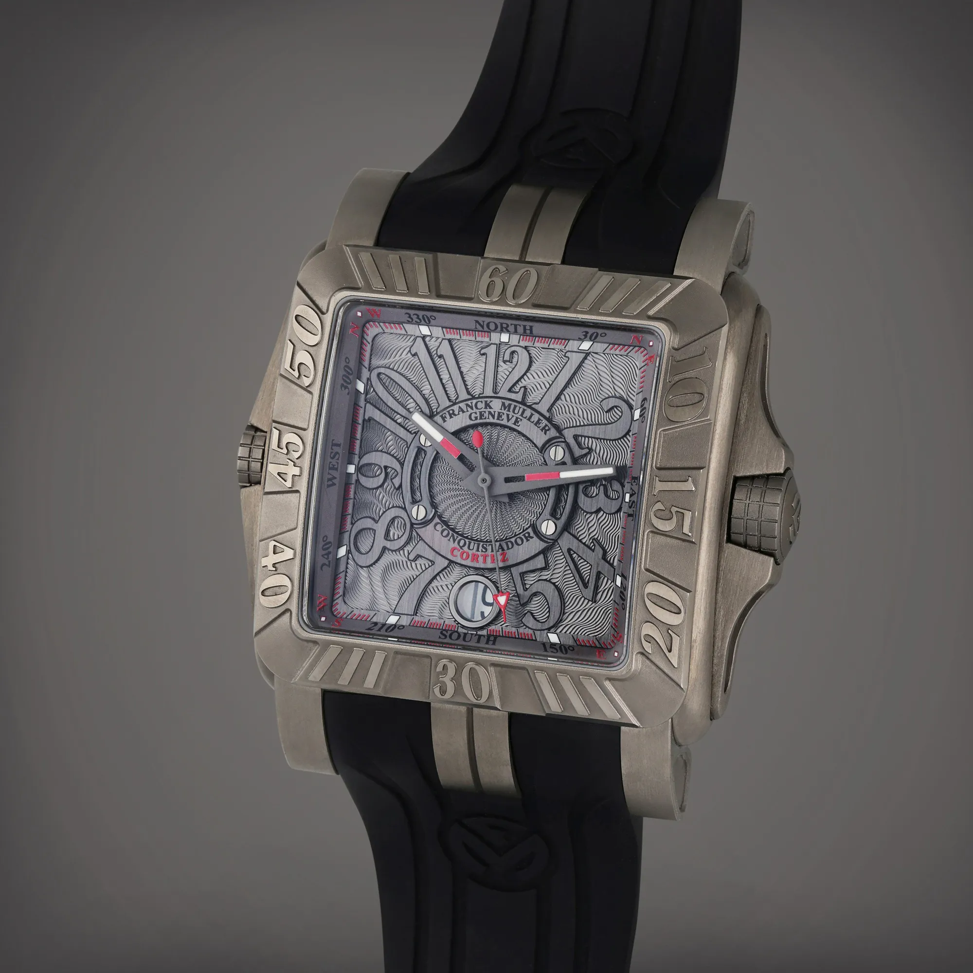 Franck Muller Conquistador Cortez 10800 SC DT GPG 55mm Titanium Gray