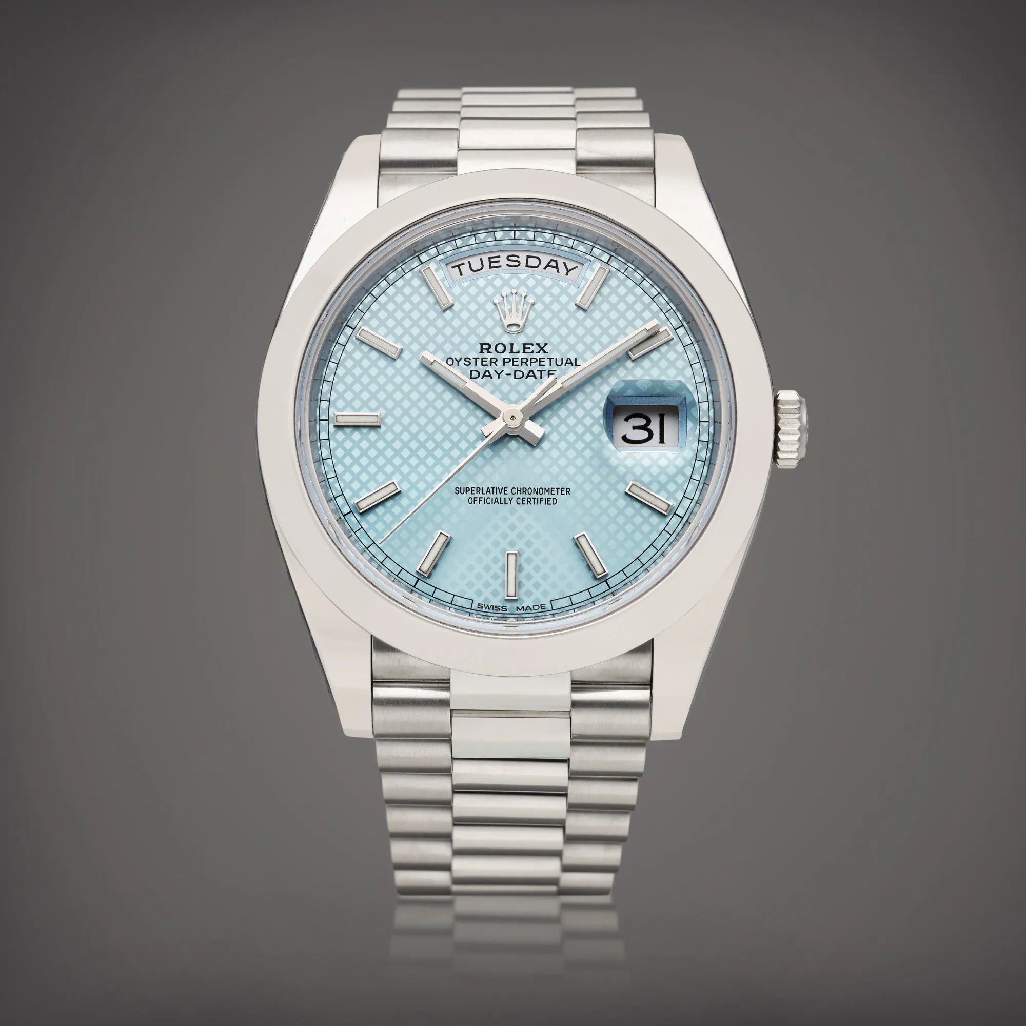 Rolex Day-Date 40 228206 40mm Platinum Blue 5