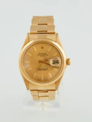 Rolex Oyster Perpetual Date 1500 35mm Yellow gold Champagne
