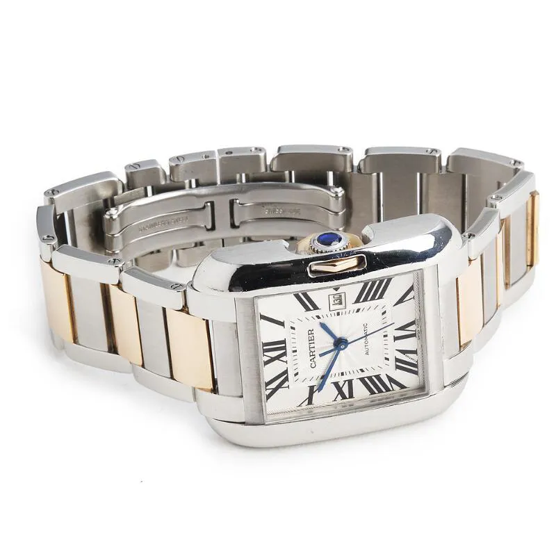 Cartier Tank 3511 30mm Rose gold and stainless steel White 3