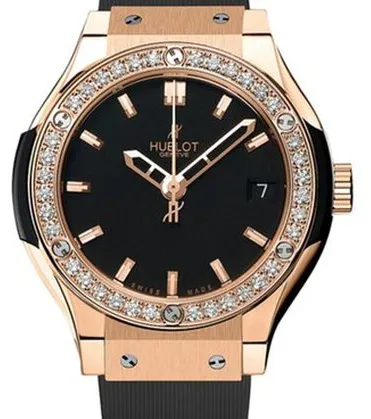 Hublot Classic Fusion Quartz 581.OX.1181.RX.1104 33mm Yellow gold Black