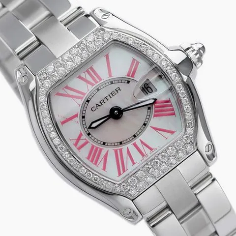 Cartier Roadster W62016V3 30mm Stainless steel Mother-of-pearl