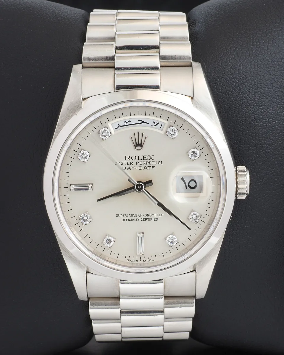 Rolex Day-Date 36 18206 36mm Platinum Silver