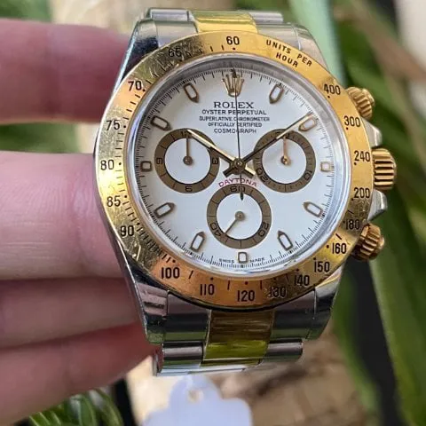 Rolex Daytona 116523 40mm Yellow gold and Stainless steel White