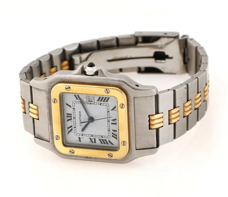 Cartier Santos 2961 29mm Yellow gold and stainless steel White 1